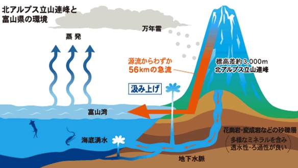 北アルプス立山連峰と富山県の環境